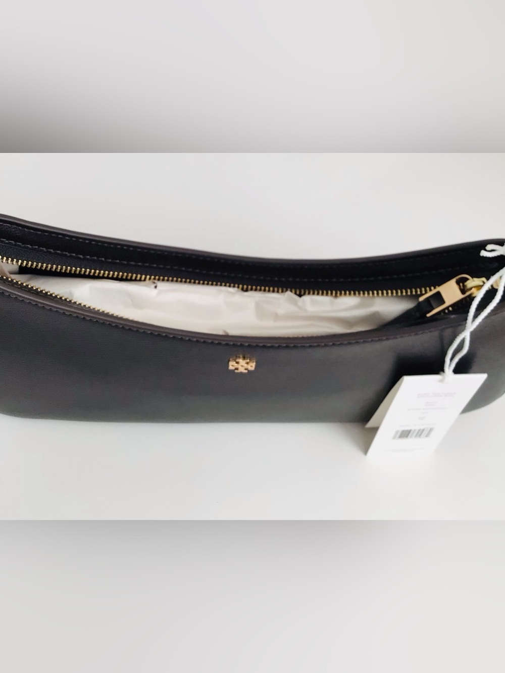 Tory Burch Rory Shoulder Bag Textured Leather Warm Mahogany NEW - Picture 7 of 11